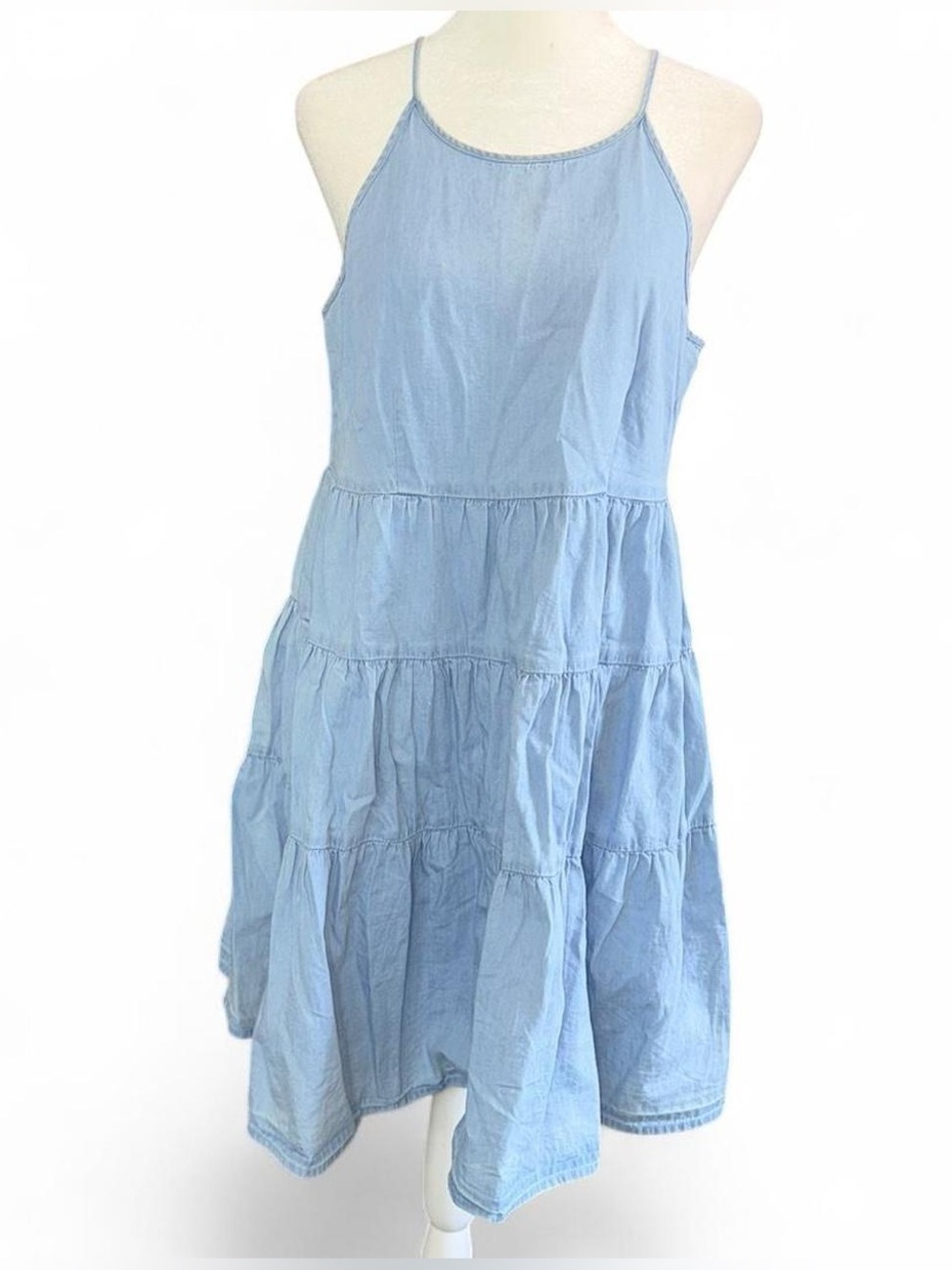 Light Denim Blue Cotton Dress